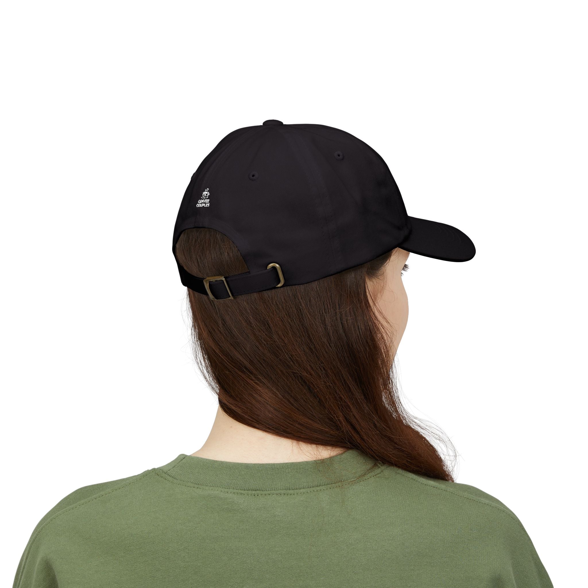 Coffee Lover couple Dad Cap — Two Cups With Heart Embroidered Baseball Hat