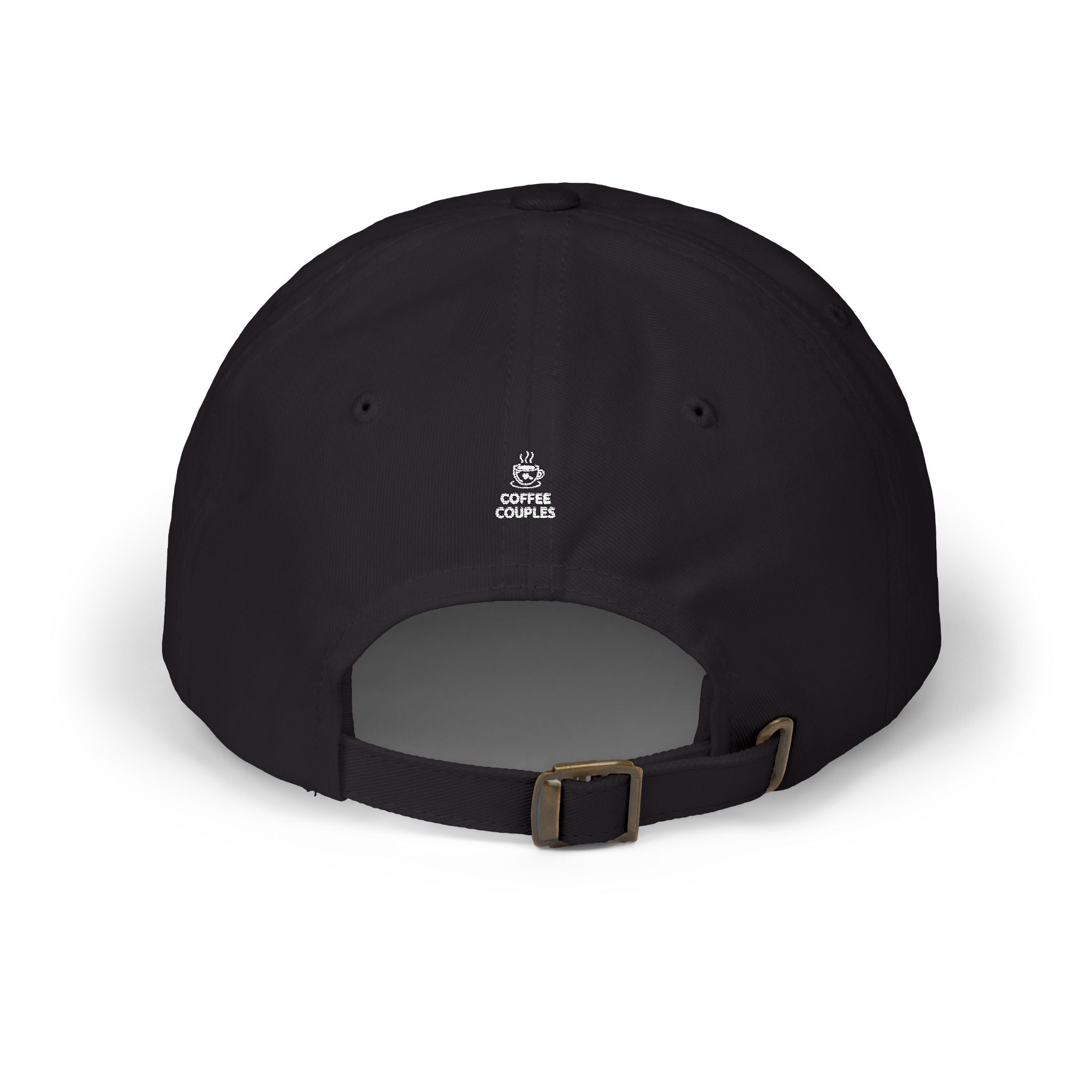 Coffee Lover couple Dad Cap — Two Cups With Heart Embroidered Baseball Hat
