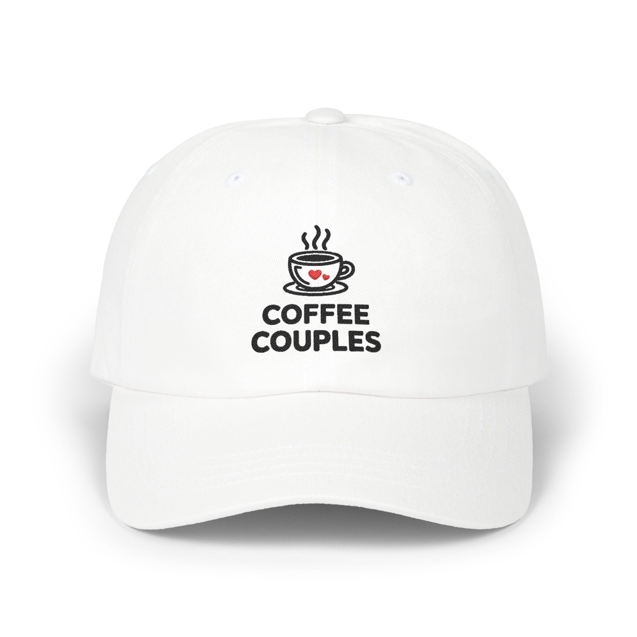 Coffee Couples Dad Cap – Embroidered Coffee Cup Hat for Couples, Cute Matching Gift