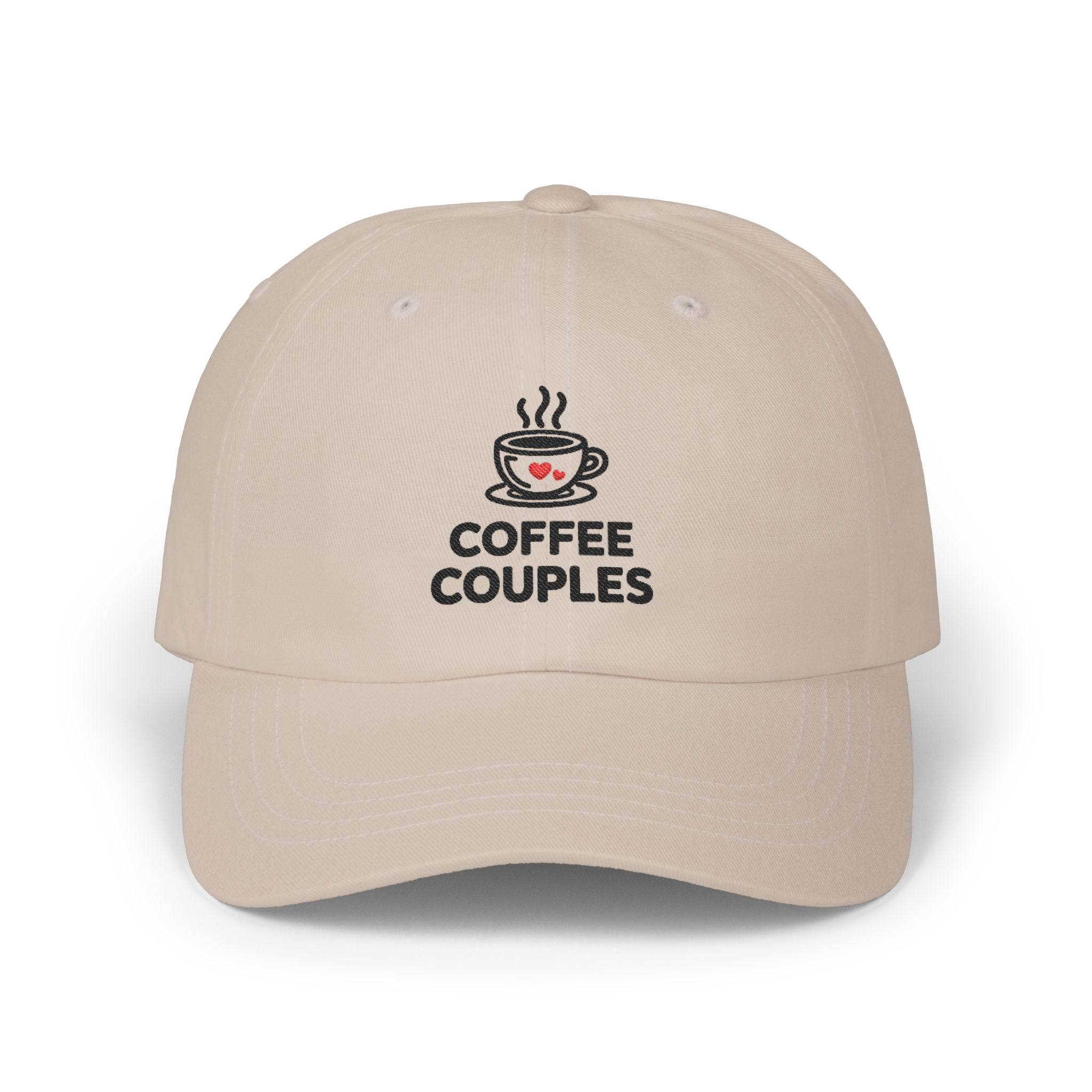 Coffee Couples Dad Cap – Embroidered Coffee Cup Hat for Couples, Cute Matching Gift