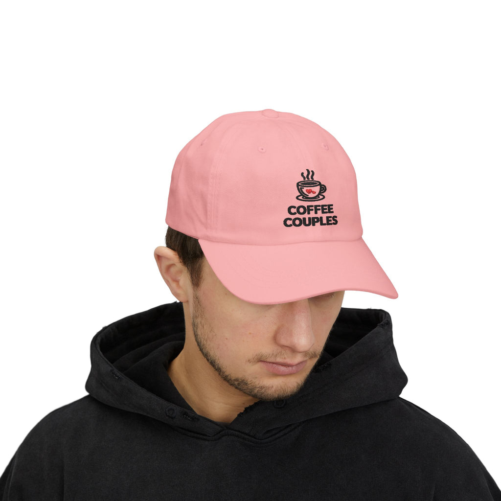 Coffee Couples Dad Cap – Embroidered Coffee Cup Hat for Couples, Cute Matching Gift