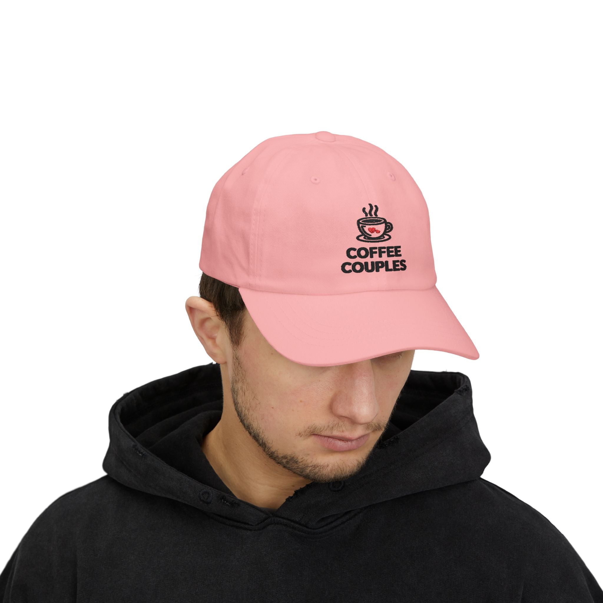 Coffee Couples Dad Cap – Embroidered Coffee Cup Hat for Couples, Cute Matching Gift