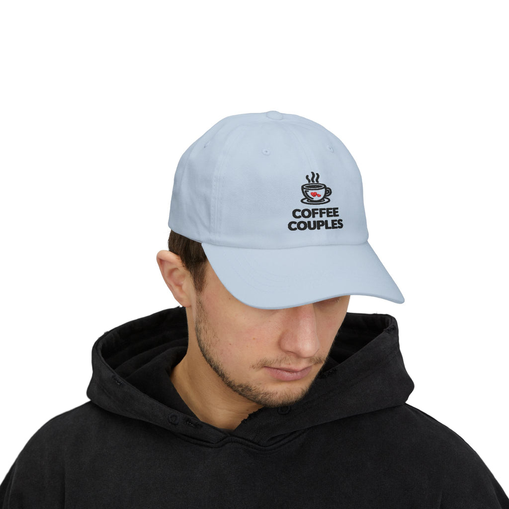 Coffee Couples Dad Cap – Embroidered Coffee Cup Hat for Couples, Cute Matching Gift