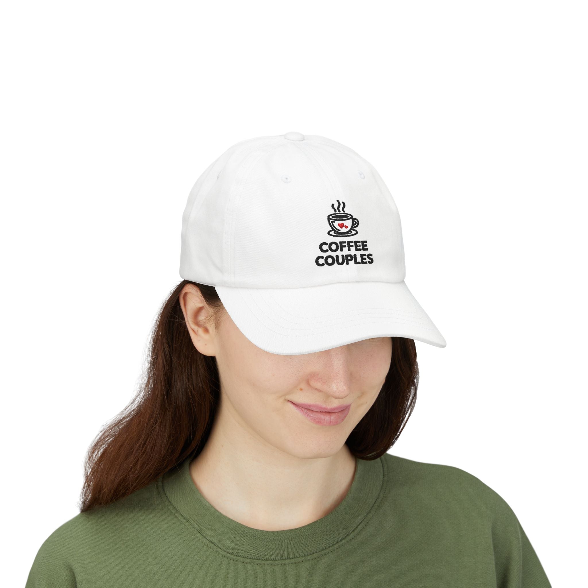 Coffee Couples Dad Cap – Embroidered Coffee Cup Hat for Couples, Cute Matching Gift